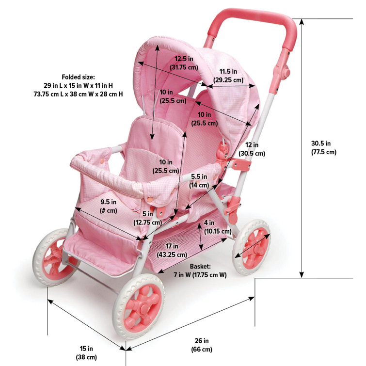 Two seater baby doll 2024 stroller